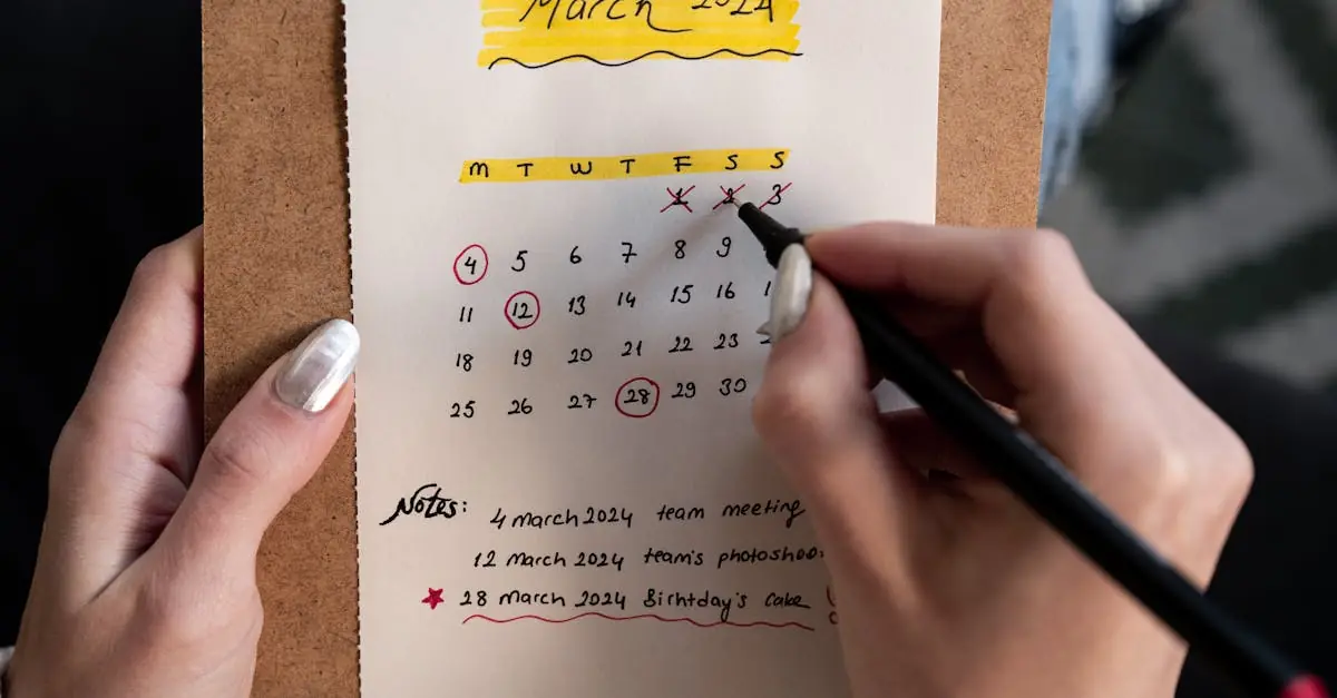 A calendar page with stickers for each completed bravery task.