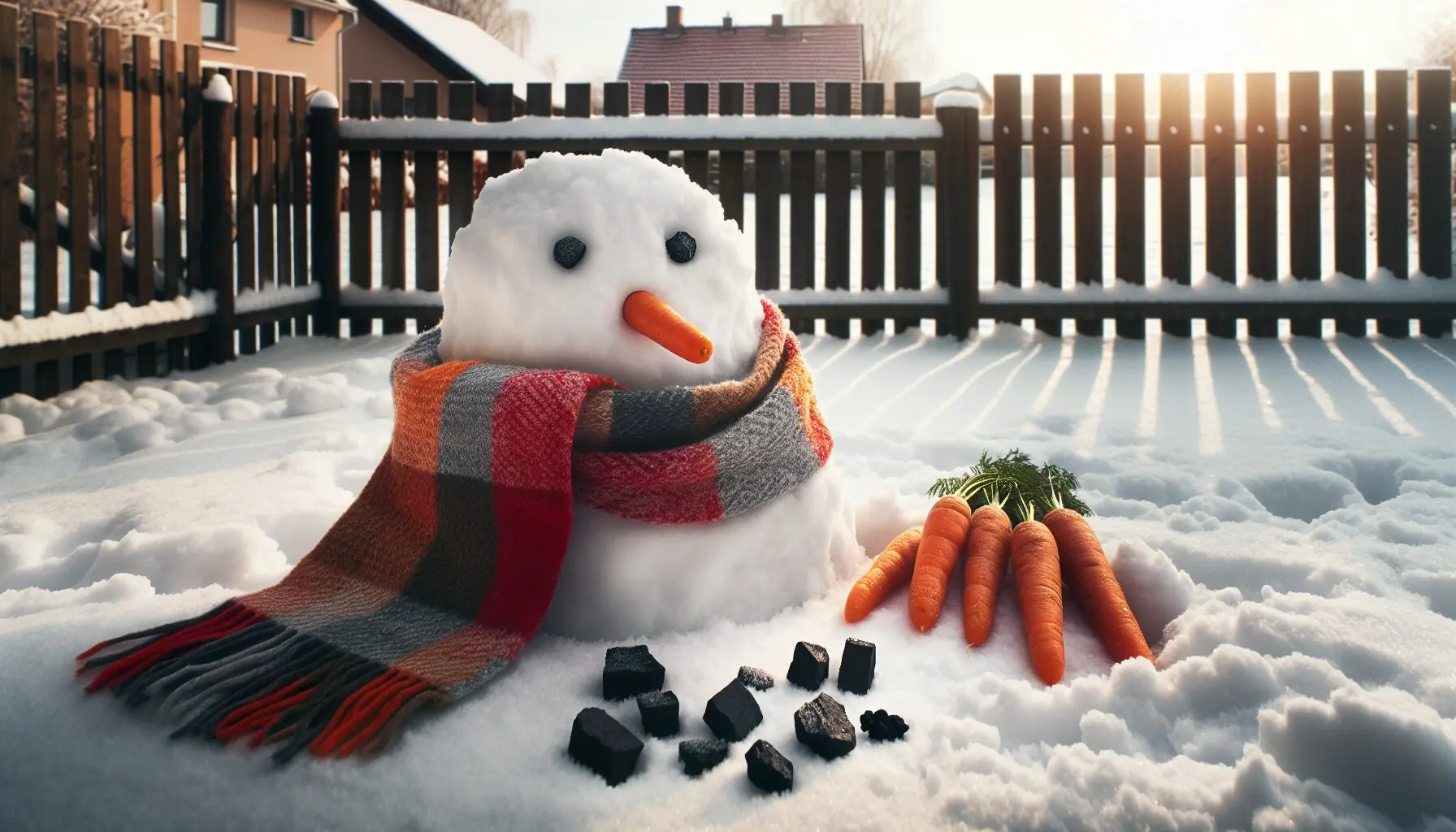 Generate an image showcasing elements of teamwork, such as hands working together to place a carrot nose on a snowman's head.