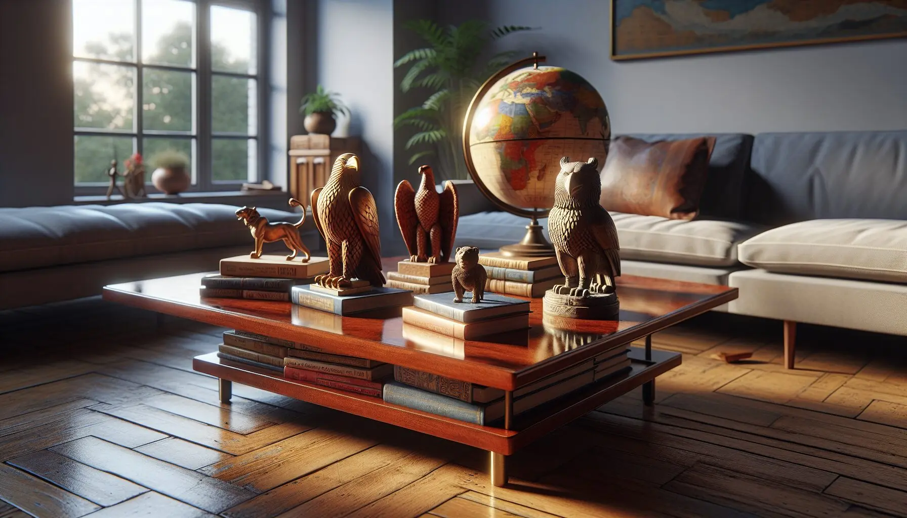 Generate an image of diverse cultural icons, like an eagle or a lion, representing universal strength.