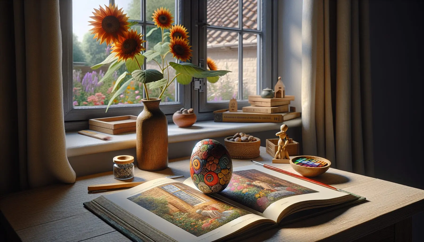 Generate an image of sunflowers blooming in a field, symbolizing growth and resilience.