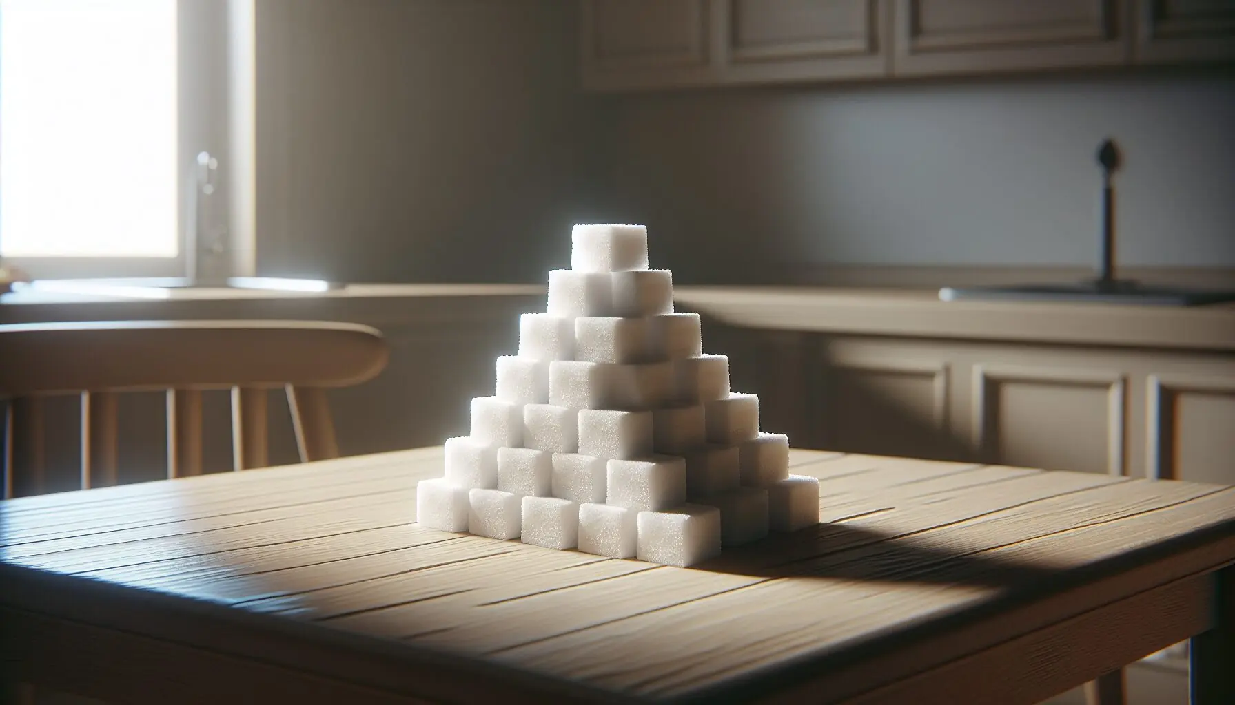 Generate an image of playful sugar cubes stacked in a dome shape.